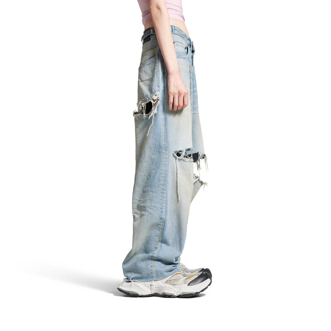 Women’s Cargo Sneaker  in White/grey - Image 8